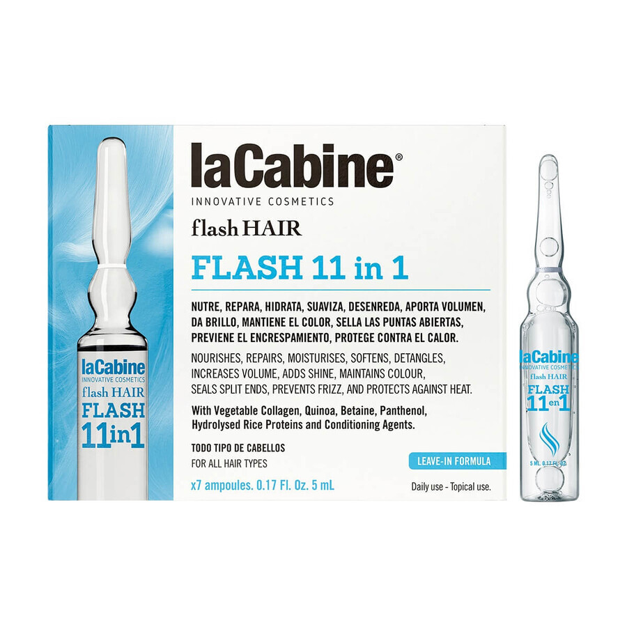 LA CABINE - FH 11 in 1 FLASH HAIR vials for hair 7X5 ml