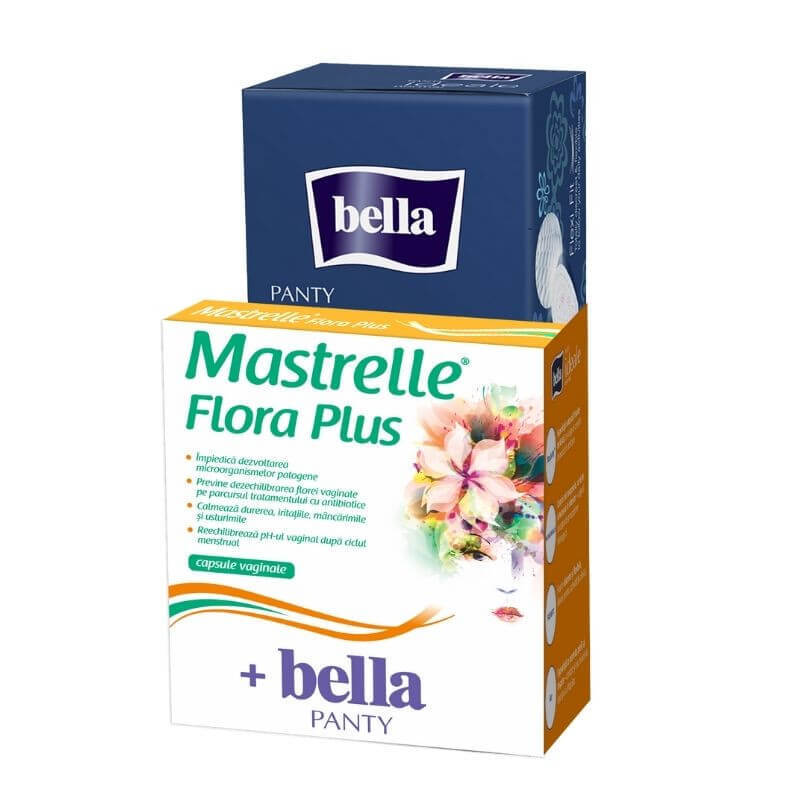 Mastrelle Flora Plus x 10 caps. vag+Bella Panty absorbante zilnice x 28buc Vitamine si suplimente