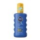 Spray colorat de protectie solara pentru copii SPF 50+ Protect &amp; Care, 200 ml, Nivea Sun