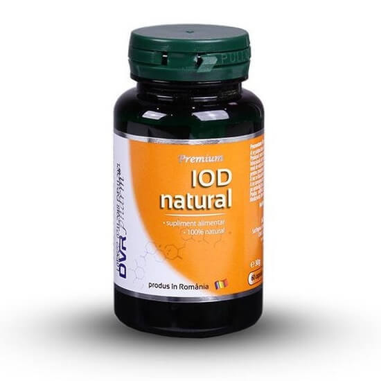 Iod natural, 60 capsule, Dvr Pharm Vitamine si suplimente