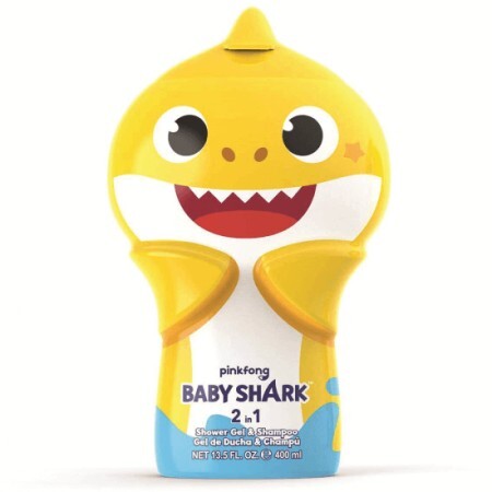 Gel de dus si sampon pentru copii Baby Shark, 400 ml, Air Val