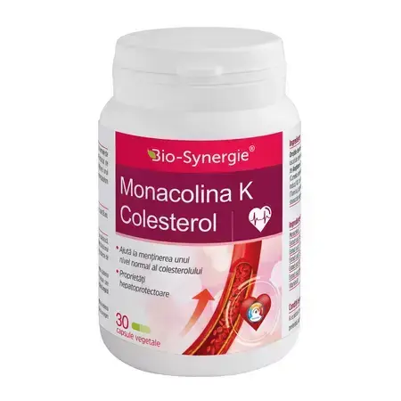 Monacolina K Colesterol, 30 capsule vegetale, Bio Synergie Vitamine si suplimente