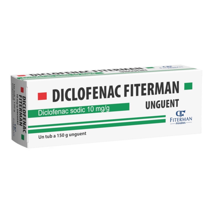 Diclofenac unguent, 10 mg/g, 150 g, Fiterman recenzii