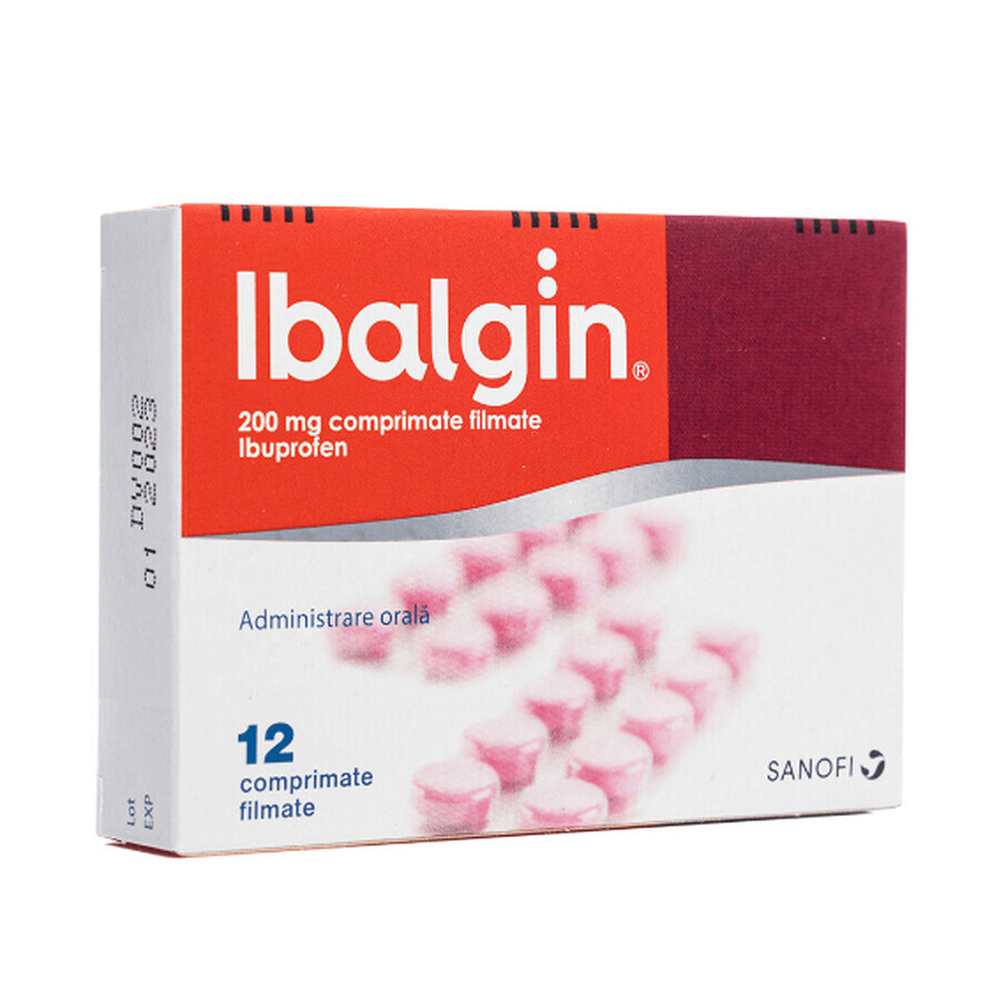 Ibalgin 200 mg, 12 comprimate filmate, Sanofi