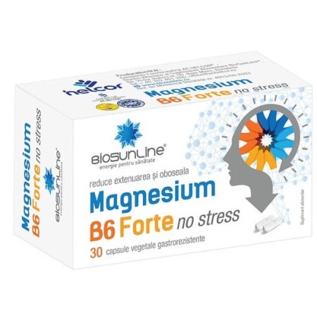 Magnesium B6 Forte No Stress BioSunLine, 30 capsule, Helcor