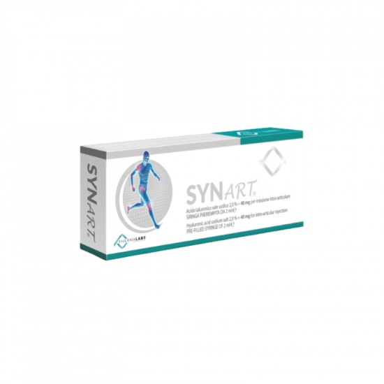 Synart, 40mg/2ml solutie injectabila cu acid hialuronic pentru infiltratii, 1 seringa preumpluta, Pharma Labs Vitamine si suplimente
