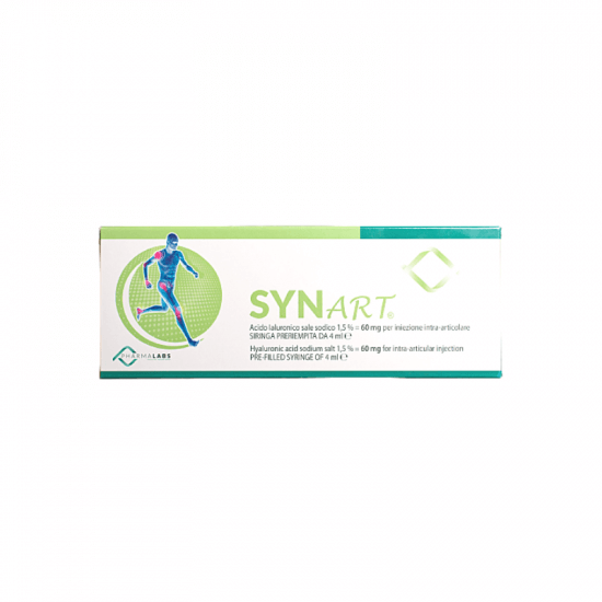 Synart, 60mg/4ml solutie injectabila cu acid hialuronic pentru infiltratii, 1 seringa preumpluta, Pharma Labs Vitamine si suplimente