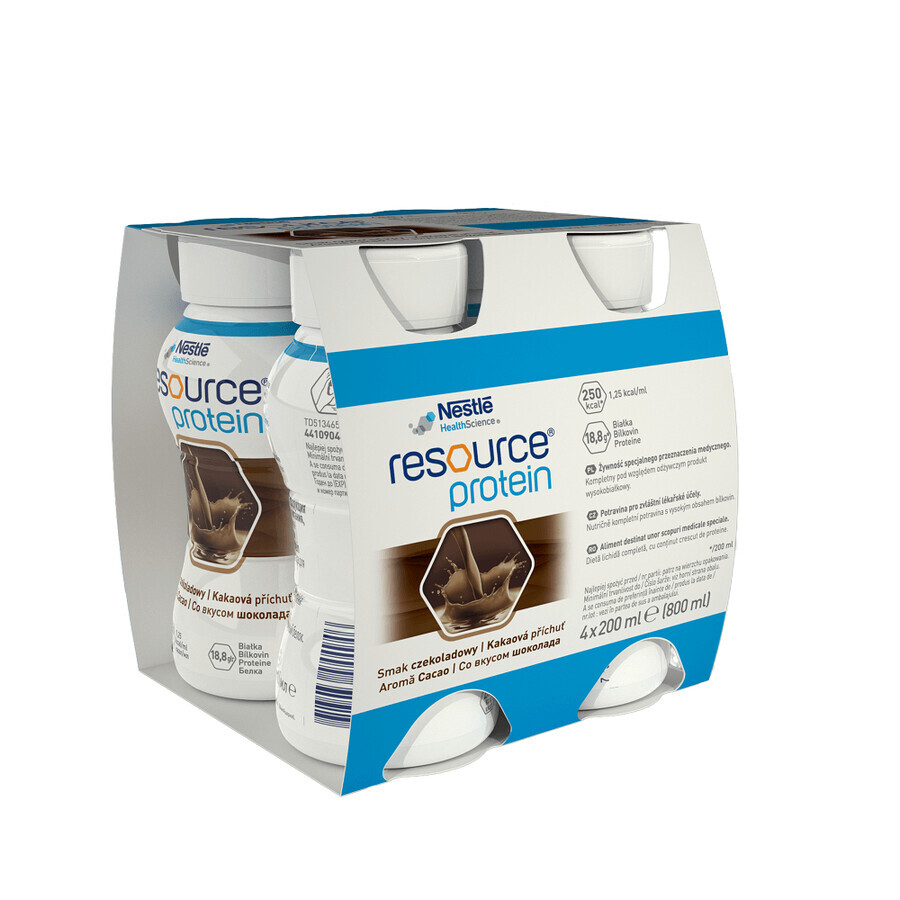 Ressource 2.0 avec arôme de cacao, 4 x 200 ml, Nestlé