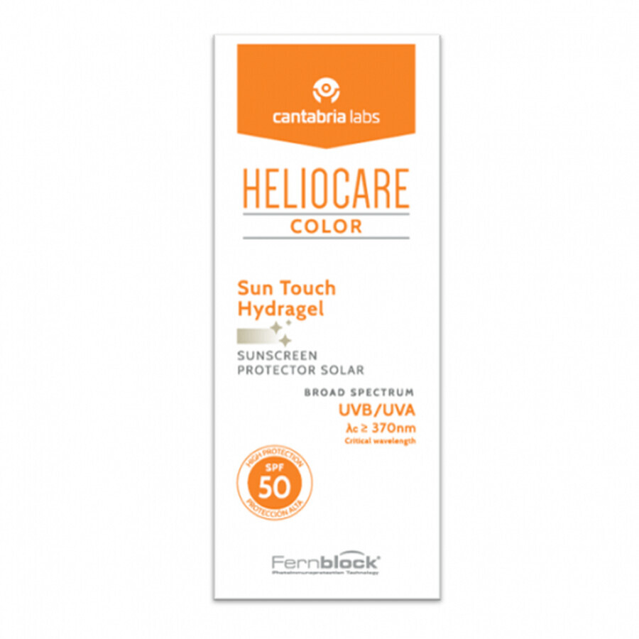Gel protectie solara SPF 50 Sun Touch Hydragel Heliocare Color, 50 ml, Cantabria Labs