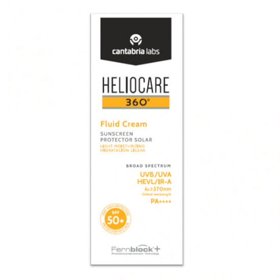 Crema protectie solara SPF 50+ Heliocare 360° Fluid Cream, 50 ml, Cantabria Labs Frumusete si ingrijire