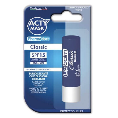 Baume à lèvres classique avec SPF 15 Acty Mask, 5.7 ml, Pharmadoct