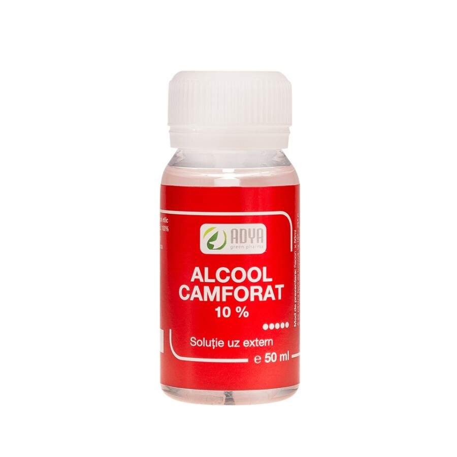 Alcool Camforat 10% X 50 ml, Adya Green
