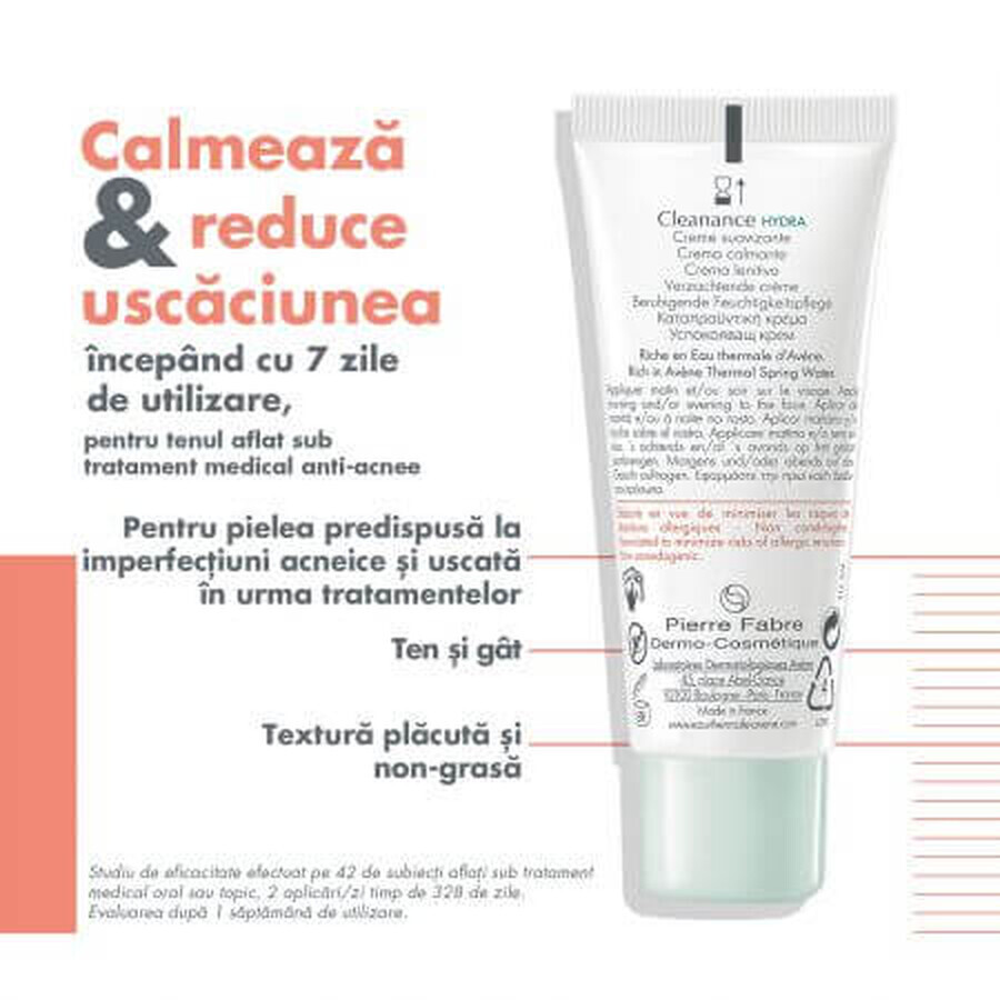  Verzachtende crème Cleanance Hydra, 40 ml, Avene