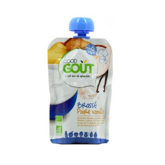 Specialitate Bio din lapte fermentat de vaca, cu pere si vanilie, +6 luni, 90 gr, Good Gout Mama si copilul