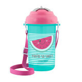 Cana cu pai din silicon Flip-Top So Cool, 400 ml, Pink, Canpol Babies
