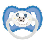 Suzeta simetrica din silicon Bunny & Company, 0-6 luni, Blue, Canpol Babies