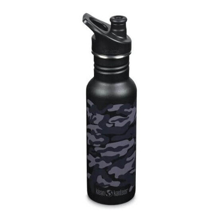 Recipient Classic cu capac Sport, 532 ml, Black Camo, Klean Kanteen