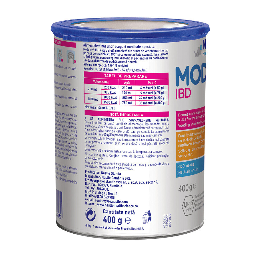 Modulen IBD alimento dietético, 400 g, Nestlé