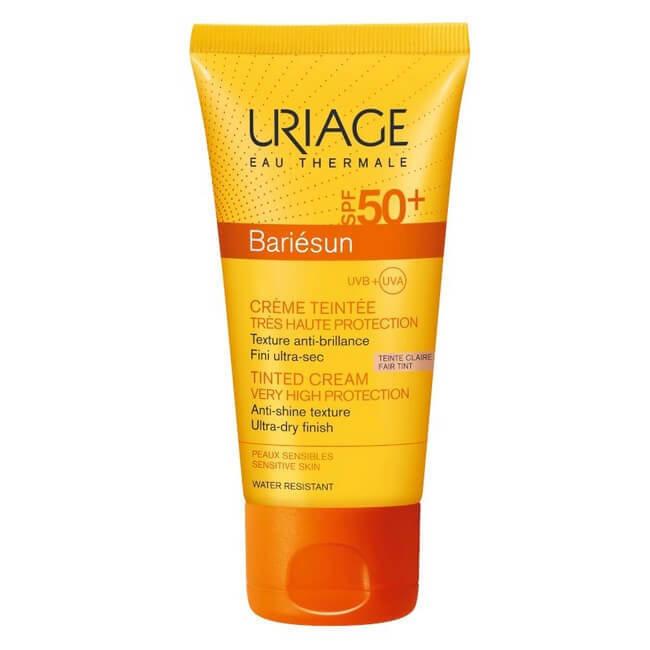 Cremă colorată protecție solară SPF 50+ Bariesun, nuanță Fair, 50 ml, Uriage