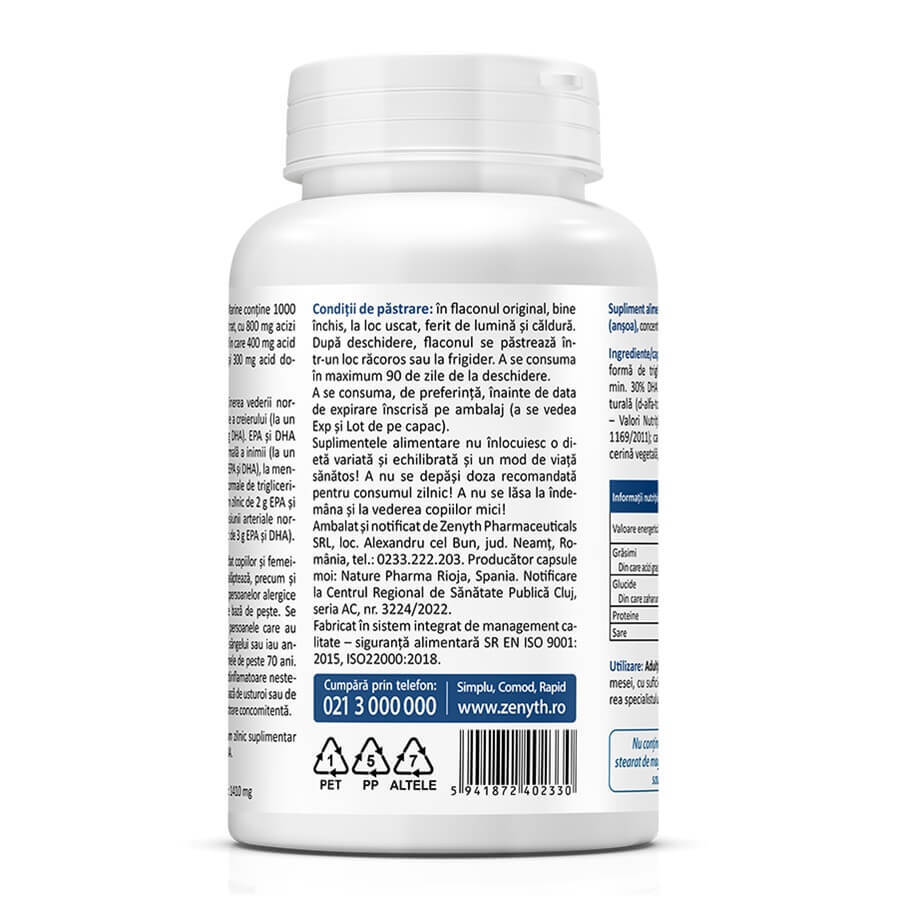 Omega 3 Marine, 60 capsule, Zenyth