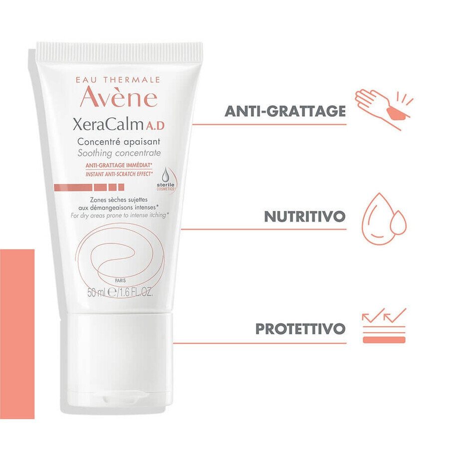 Crema concentrata relipidanta pentru pielea uscata predispusa la dermatita atopica sau prurit XeraCalm AD, 50 ml, Avene