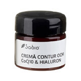 Contorno de ojos con ácido hialurónico y coenzima Q10, 15 ml, Sabio