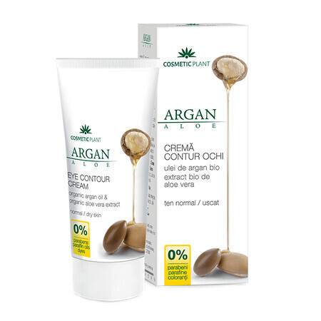 Crema contur ochi cu ulei de argan bio si extract de aloe vera bio, 30 ml, Cosmetic Plant