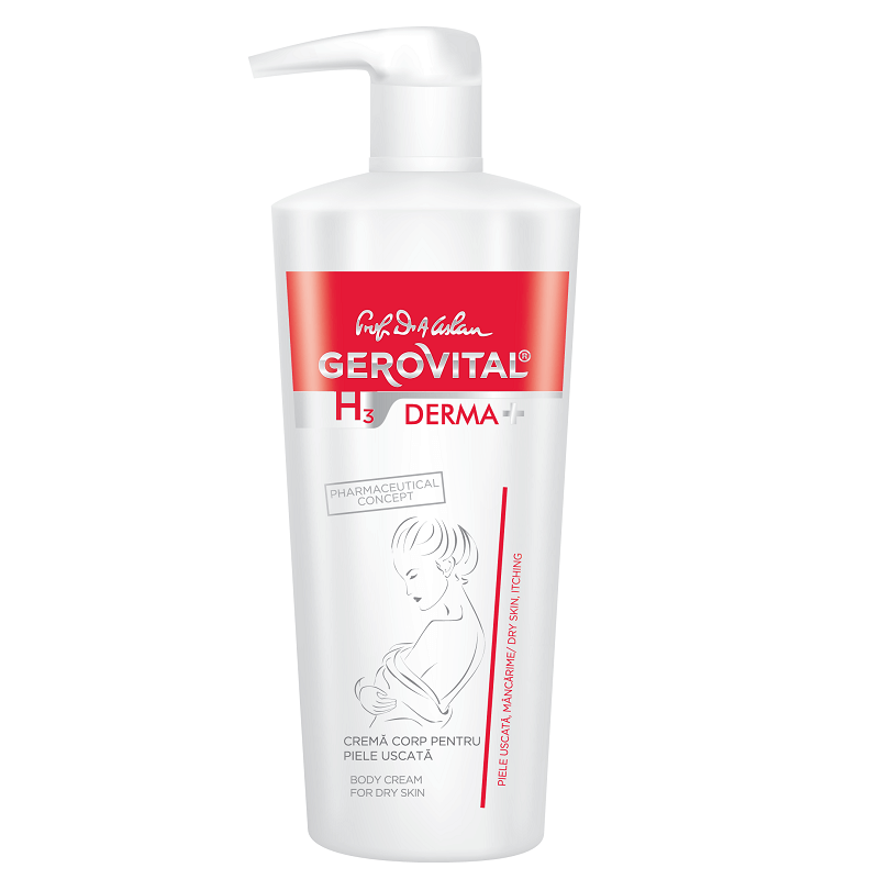 Crema corp pentru piele uscata Gerovital H3 Derma+, 500ml, Farmec Frumusete si ingrijire
