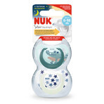 Silicone soother M2 Star Day&amp;Night, 2 pieces, 6-18 months, Nuk