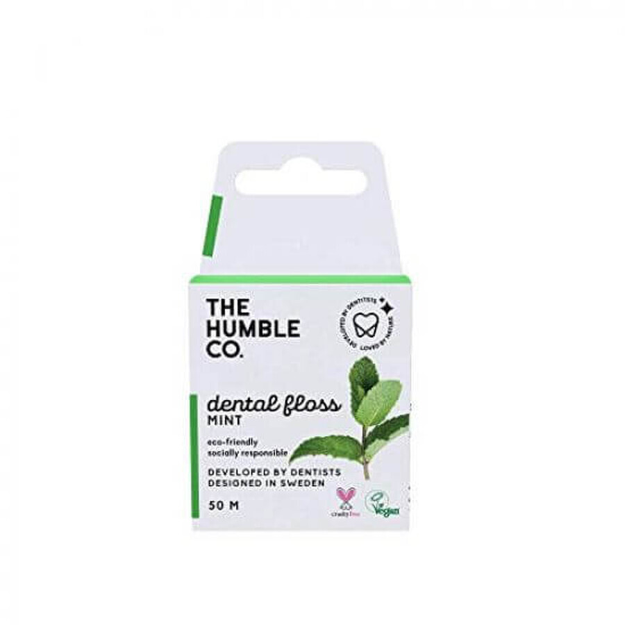 Dental floss with mint flavour, 50 m, Humble