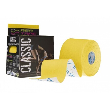 Premium kinesiological tape yellow, 5cm x 5m, REA Tape