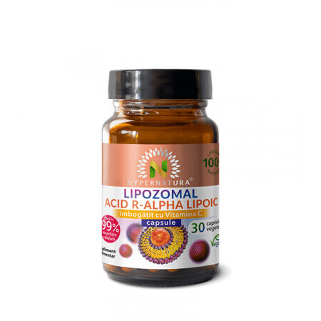 Lipozomal R-Alpha-Lipoic Acid, 30 gélules végétales, Hypernatura