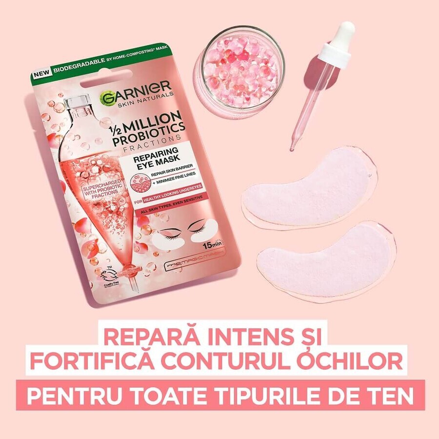 Masque réparateur pour les yeux avec 1/2 million de fractions probiotiques Skin Naturals, 6 g, Garnier