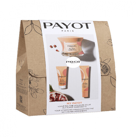 Pachet Crema cu vitamine pentru stralucire, 50ml + Masca de noapte pentru redarea stralucirii tenului, 50ml + Crema iluminatoare pentru ten cu SPF 15, 40ml My Payot, Payot