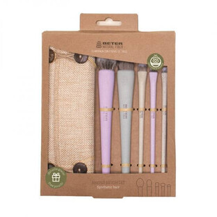 Make-up brush set + pouch Natural Fiber, Beter