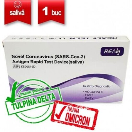 Test rapid antigen COVID-19 din saliva, 1 bucata, Realy Tech