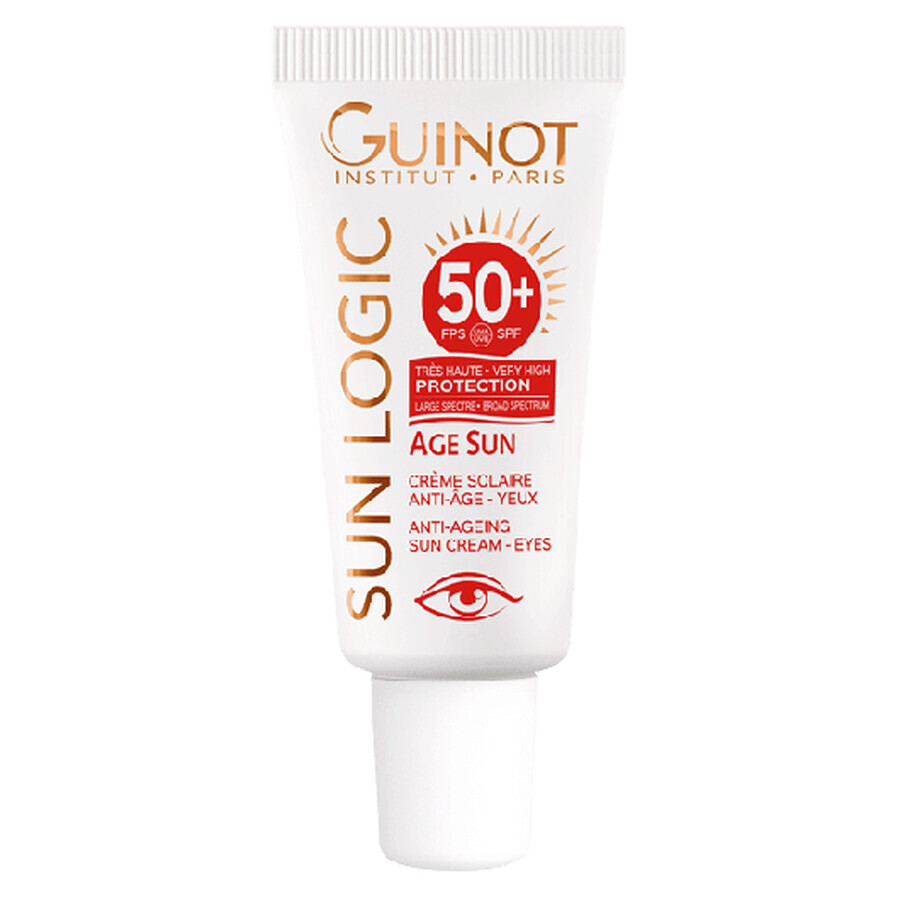 Crema contur de ochi Guinot Sun Logic Age Sun Crème Solaire Anti Age Yeux SPF50 efect antiimbatranire 15ml