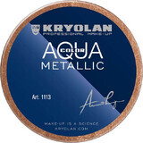 Fard crema Kryolan Aquacolor Wet Make-up Metalic pentru fata si corp Bronze 30ml