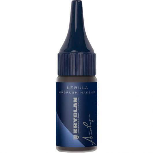 Fard lichid profesional Kryolan Nebula Vivid Airbrush True Black 14ml