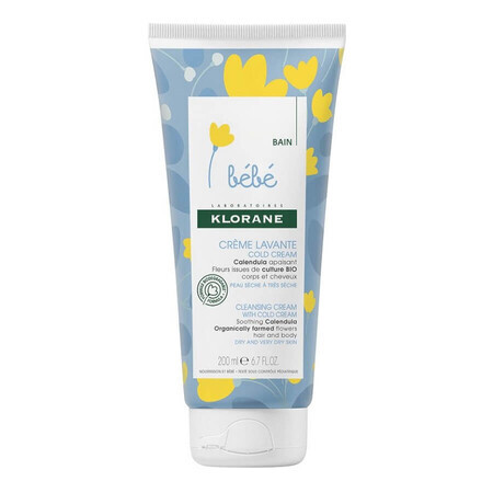 Crema de curațare cu Cold Cream, 200 ml, Klorane Bebe