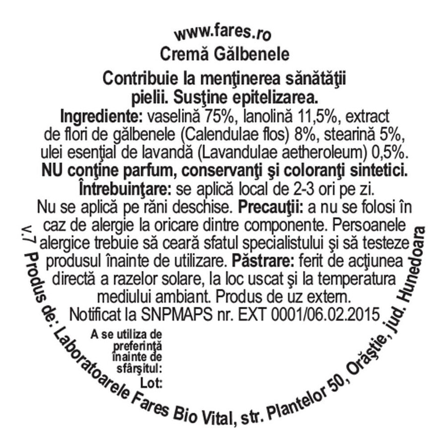 Crema di tuorlo, P116, 20 g, Fares