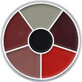 Fard creama Kryolan Color Circle 6 culori Burn &amp; Injury 30g