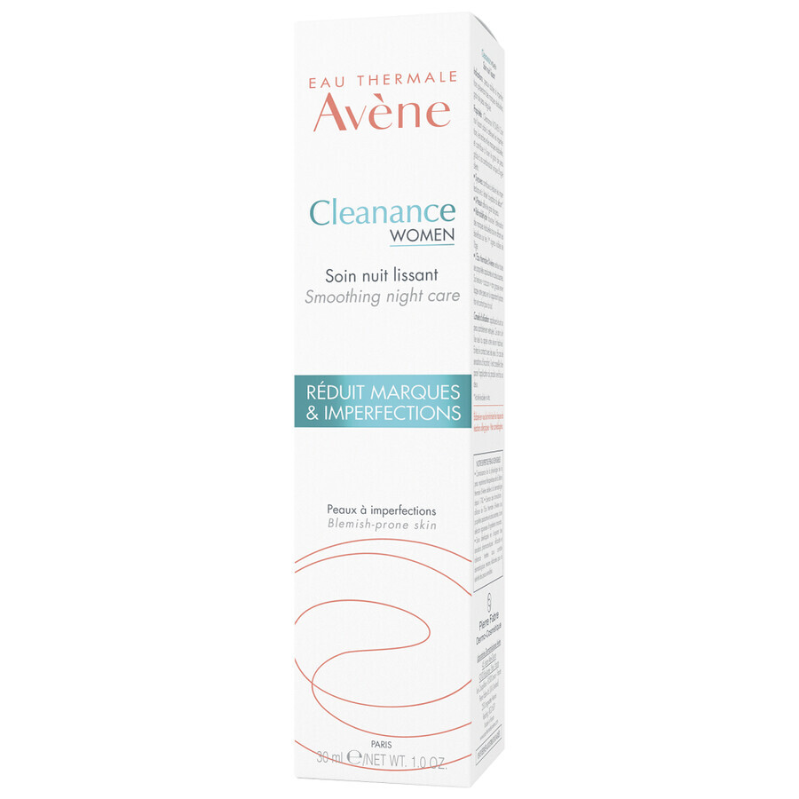 Crema de noapte cu efect de netezire Cleanance Women, 30 ml, Avène