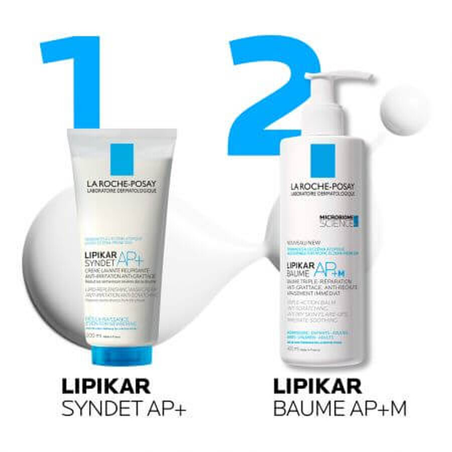 La Roche-Posay Lipikar Syndet AP+ cremă de spălare anti-iritații pentru piele sensibilă, 200 ml