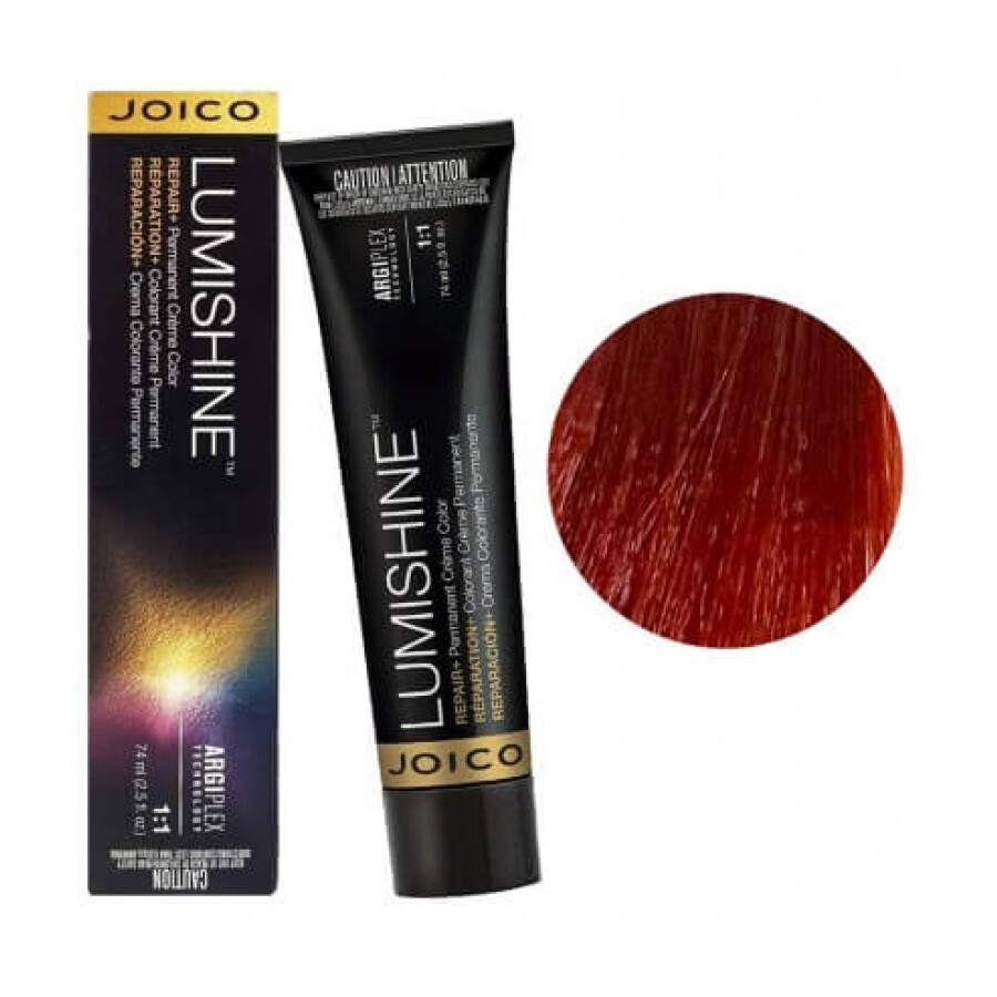 Vopse de par permanenta profesionala Joico Lumishine Permanent Creme 5RR 74ml