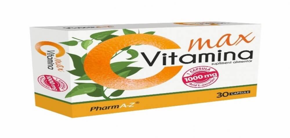 VITAMINA C MAX 1000 MG X 30 CPS, PharmA-Z