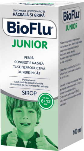 Bioflu Junior sirop x 100 ml, Biofarm