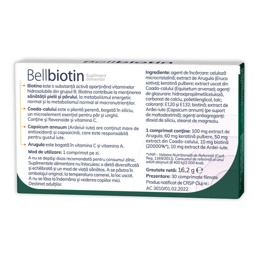 Bellbiotin x 30 cpr, Zdrovit