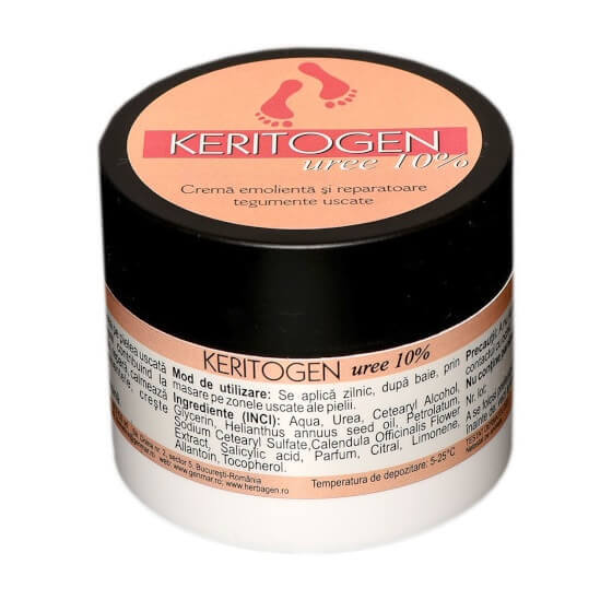 Crema emolienta si reparatoare tegumente uscate Keritogen 10% uree, 50 ml, Genmar Frumusete si ingrijire