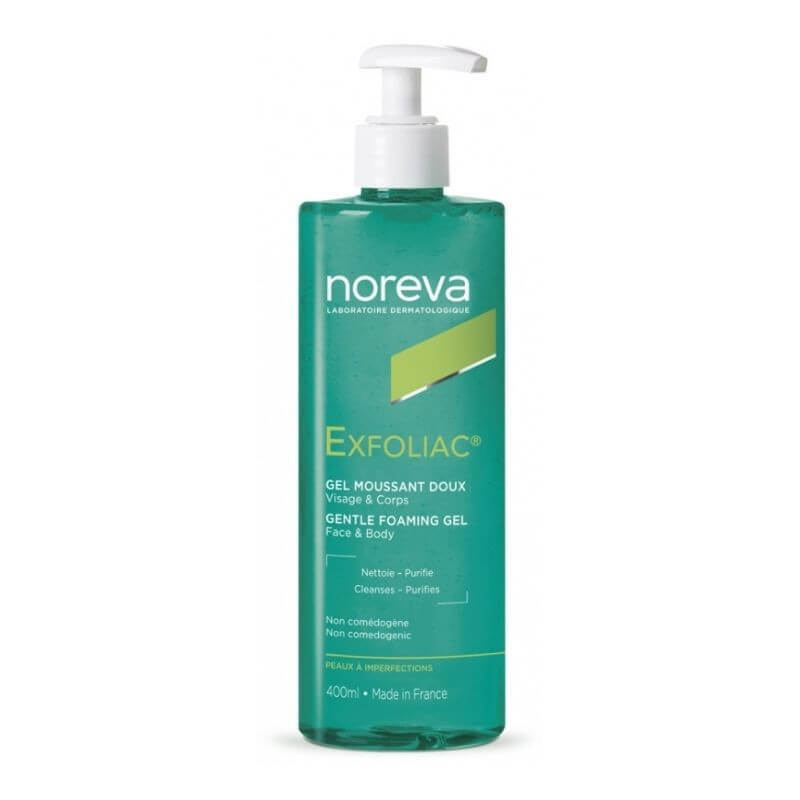 effaclar gel moussant purifiant peaux grasses et sensibles Noreva Exfoliac Gel Moussant x 400ml
